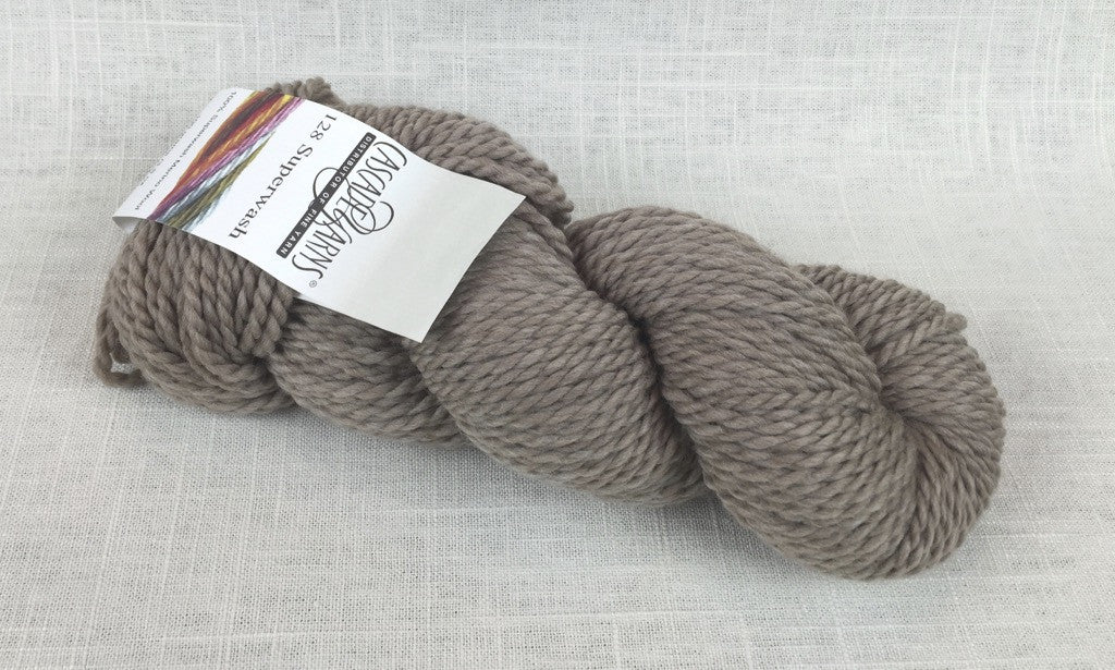 cascade yarns 128 superwash bulky 100% merino 1926 doeskin heather light brown