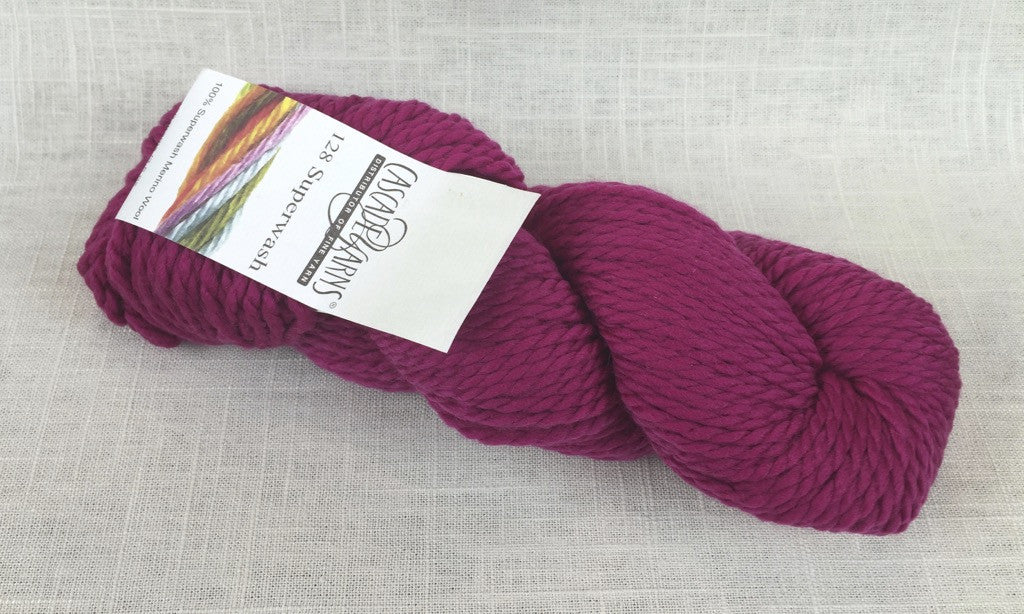 cascade yarns 128 superwash bulky 100% merino 1964 cerise magenta pink