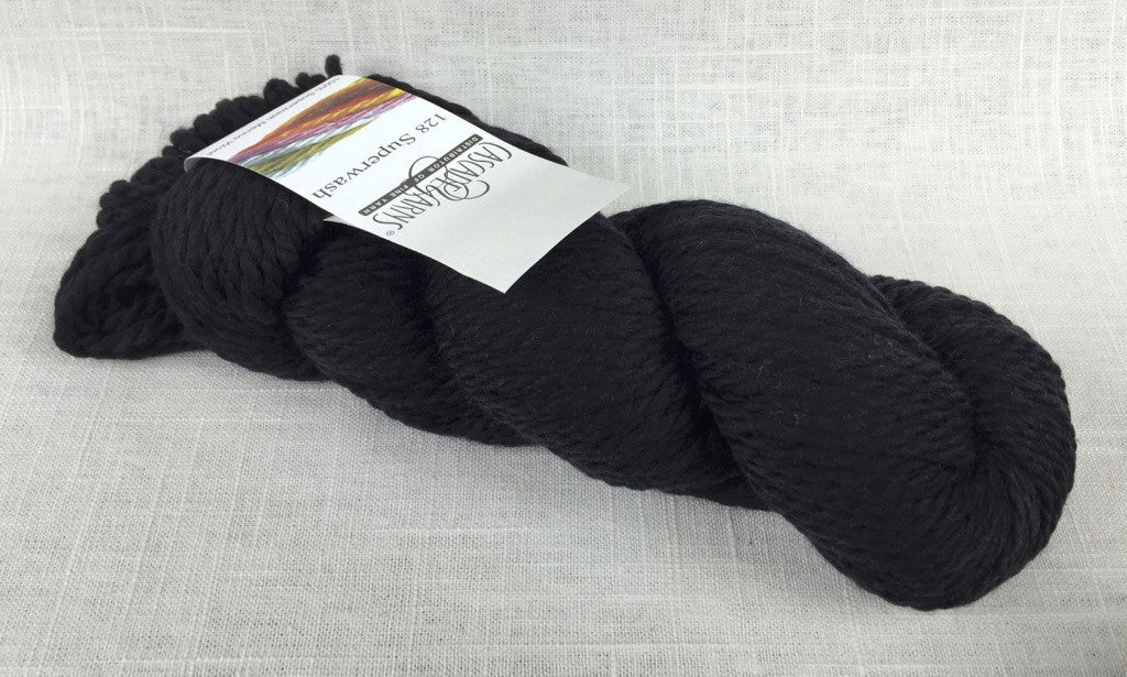 cascade yarns 128 superwash bulky 100% merino 815 black
