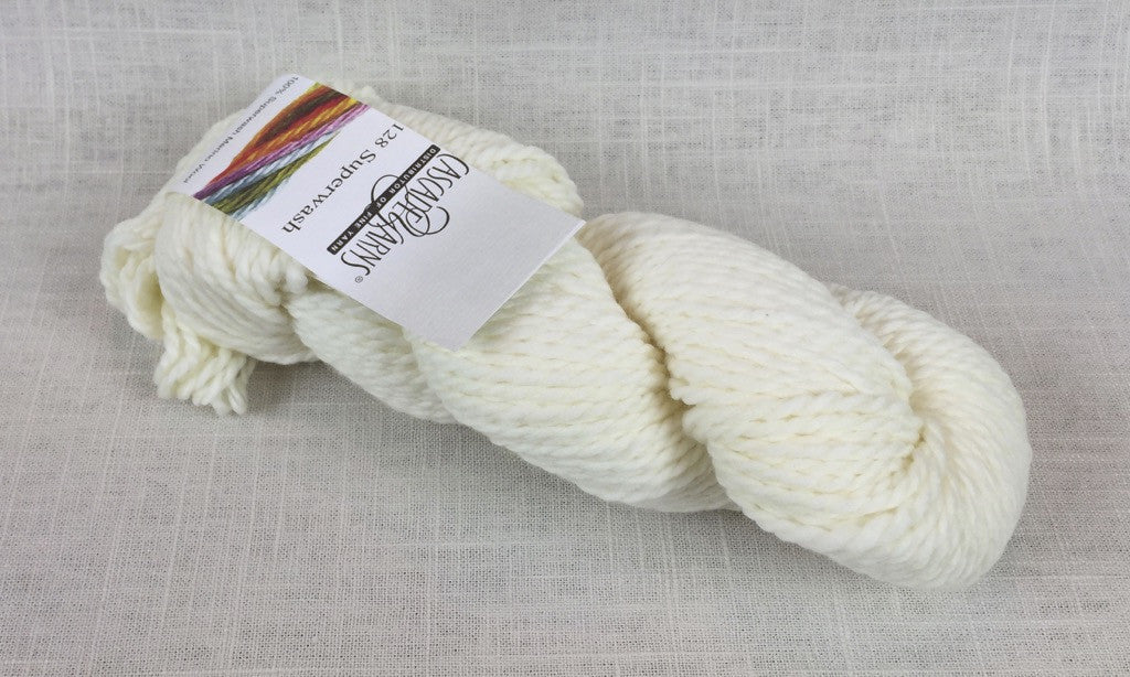 cascade yarns 128 superwash bulky 100% merino 817 ecru