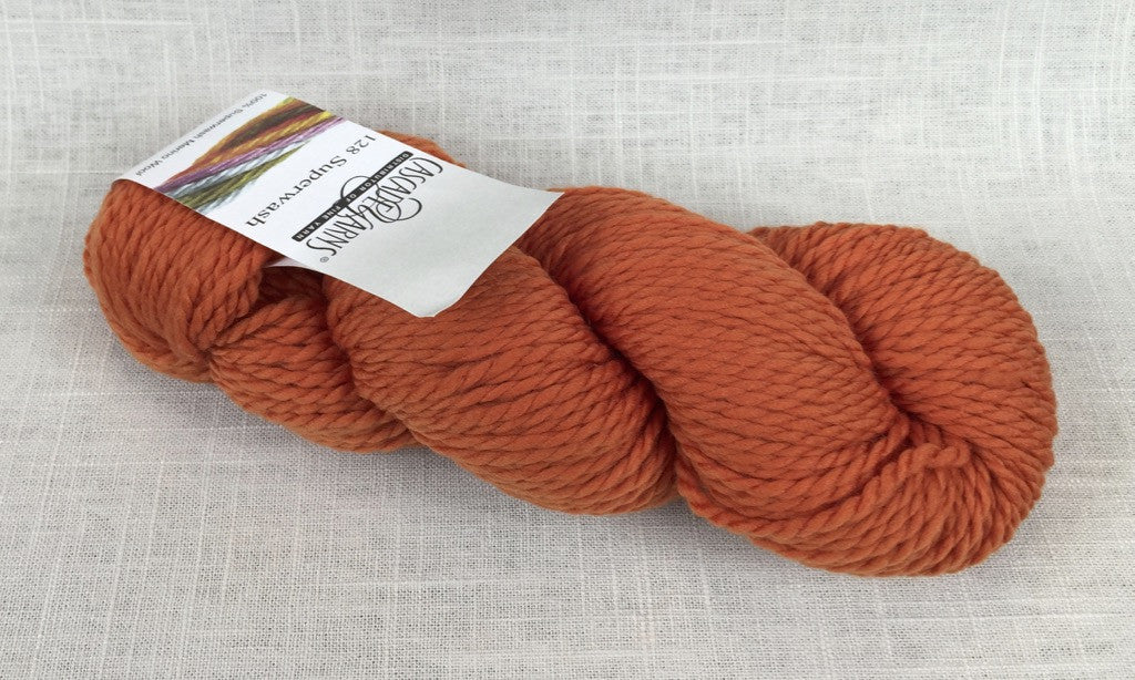 cascade yarns 128 superwash bulky 100% merino 822 pumpkin orange