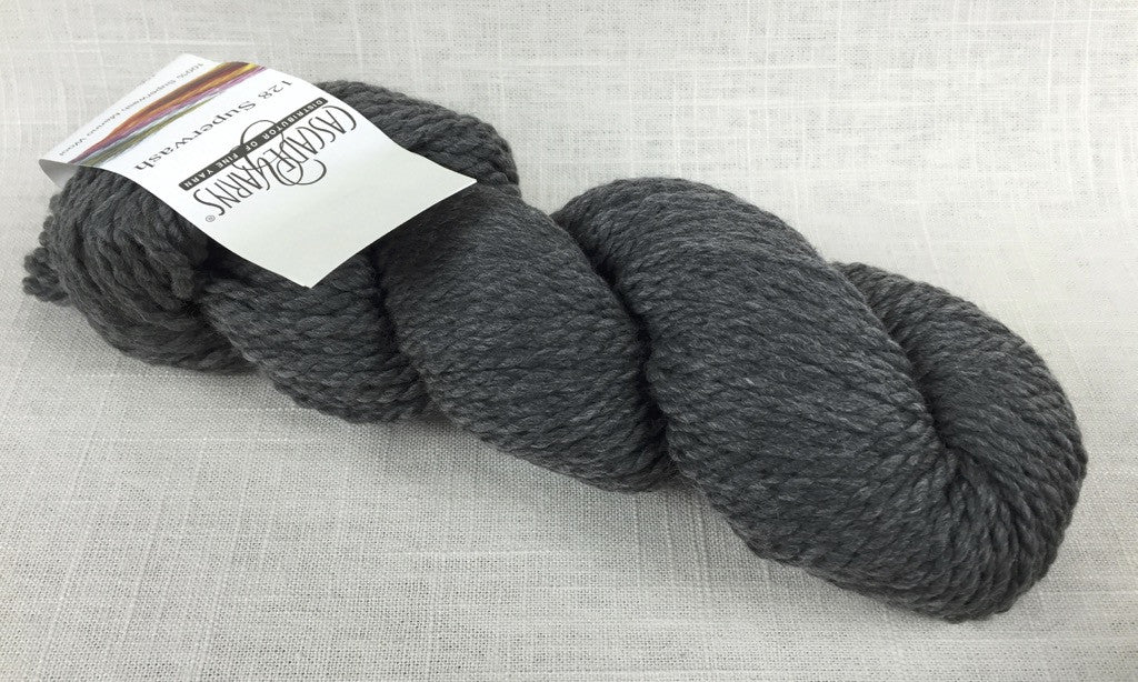 cascade yarns 128 superwash bulky 100% merino 900 charcoal