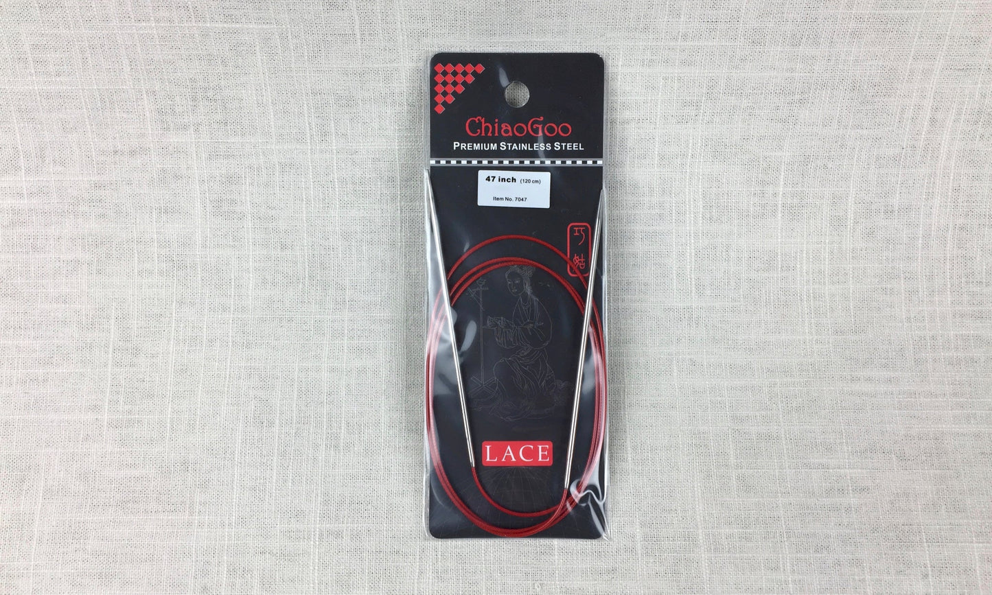 chiaogoo knit red lace stainless steel 47" circular