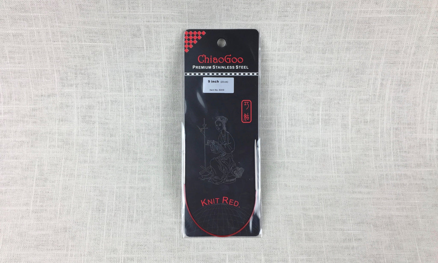 chiaogoo knit red stainless steel 9" circular