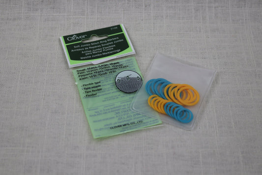clover soft jumbo stitch ring markers 3108