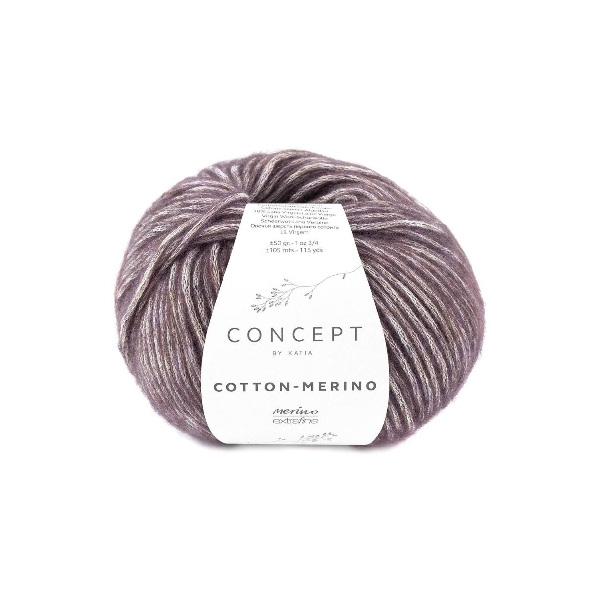 Katia Concept Cotton Merino 134 Aubergine