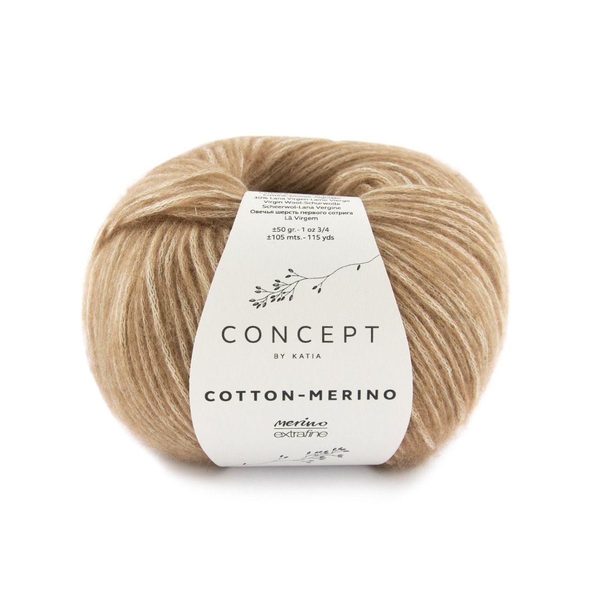 Katia Concept Cotton Merino 138 Signal Brown