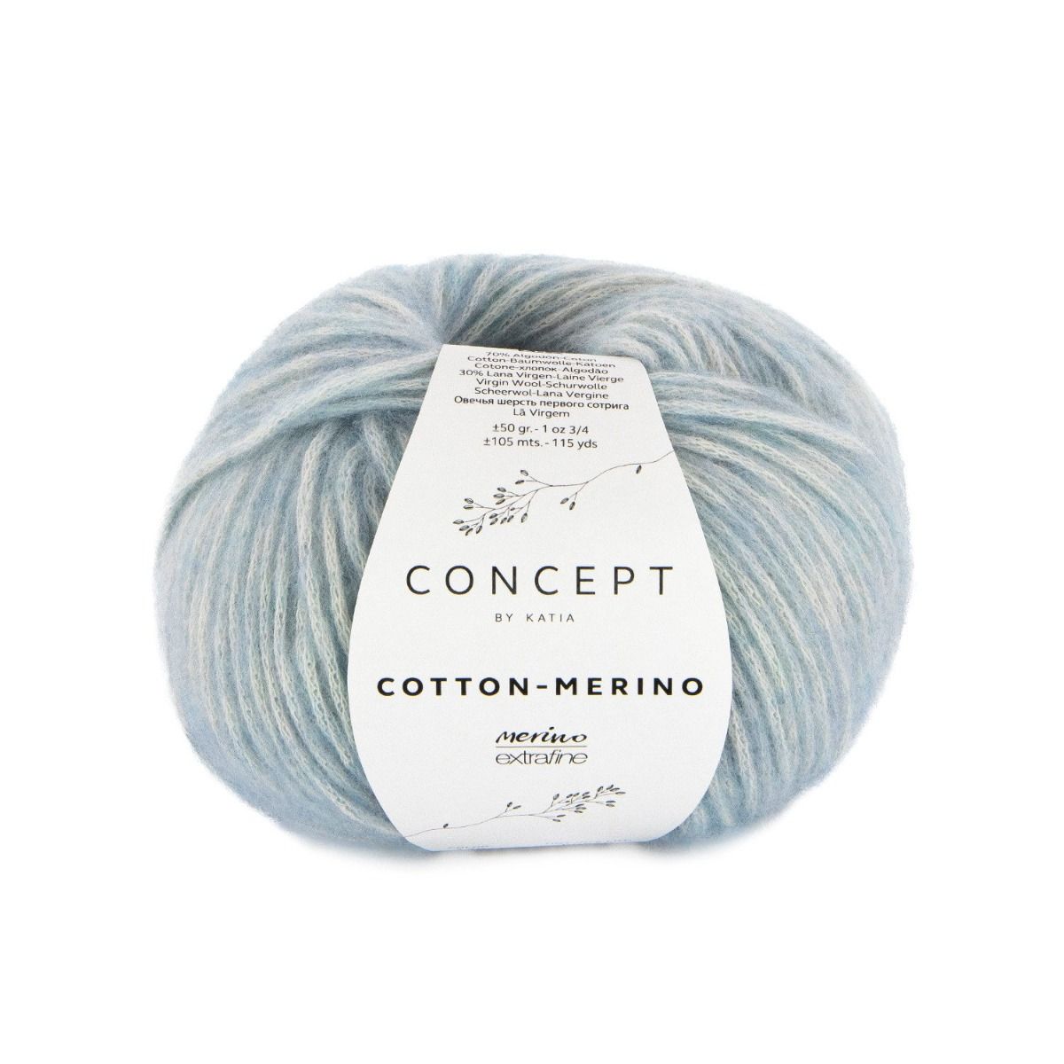Katia Concept Cotton Merino 142 Pigeon Blue