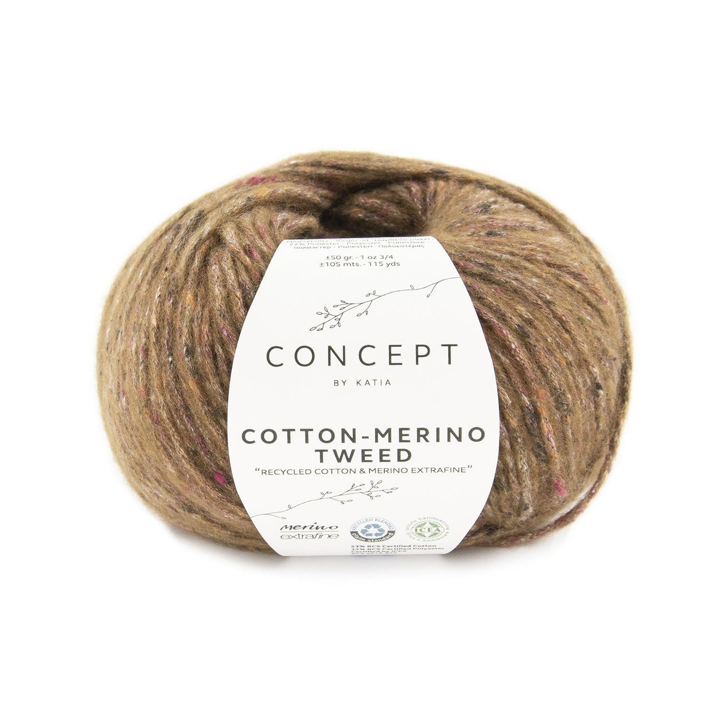 Katia Concept Cotton Merino Tweed 505 Brown