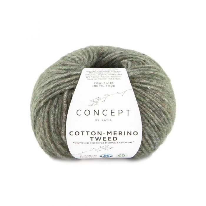 Katia Concept Cotton Merino Tweed 511 Black Green