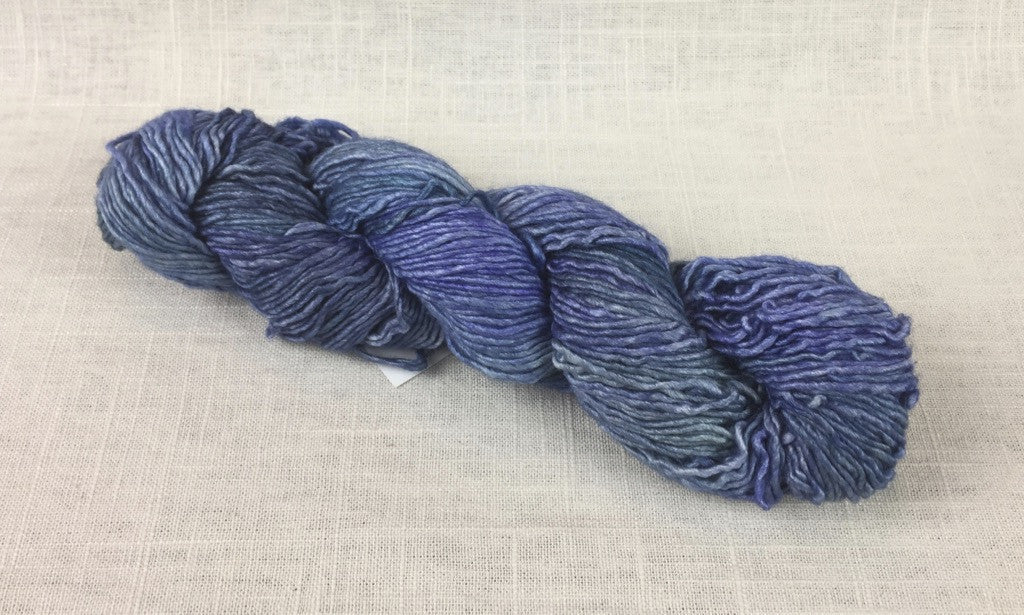 malabrigo silky merino color SM856 azules blue