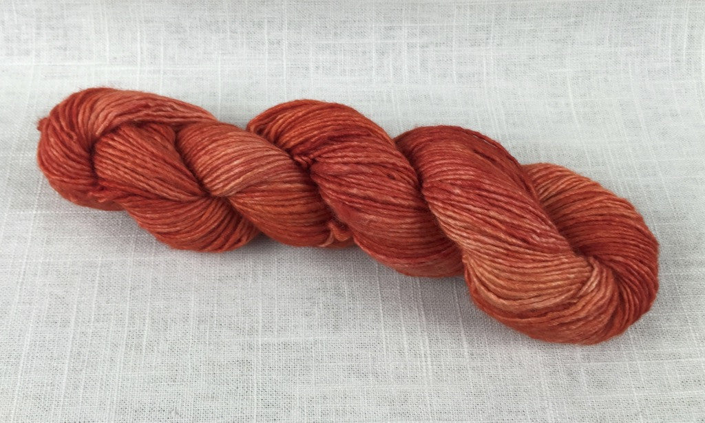 malabrigo silky merino color SM403 coral