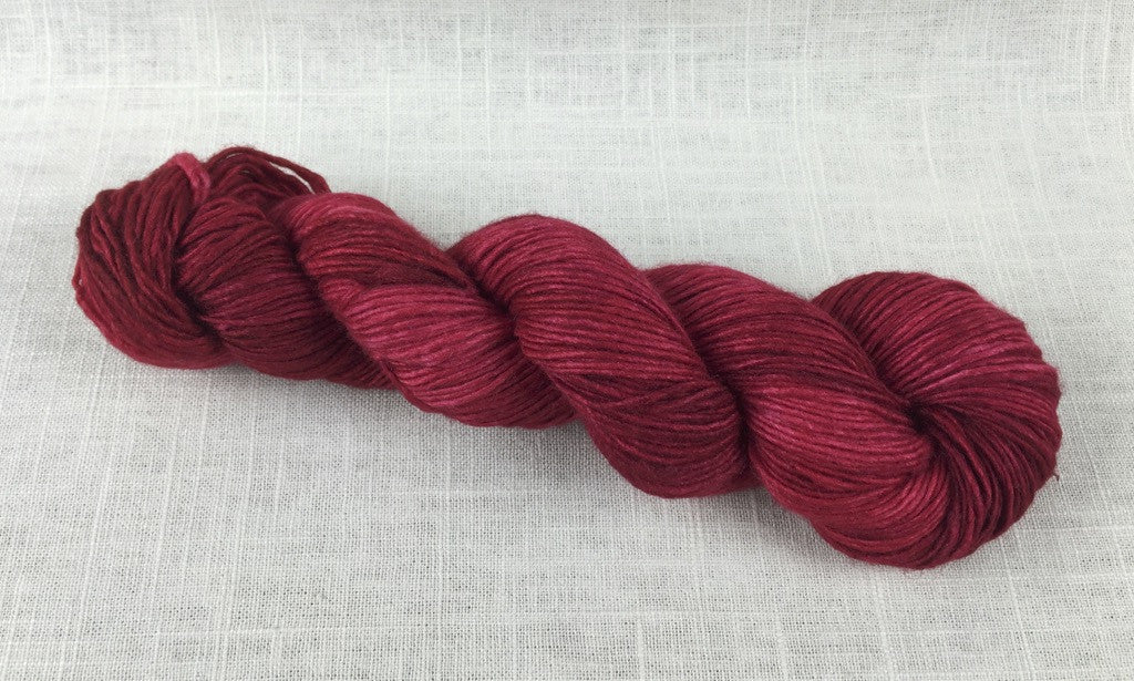 malabrigo silky merino color SM611 ravelry red