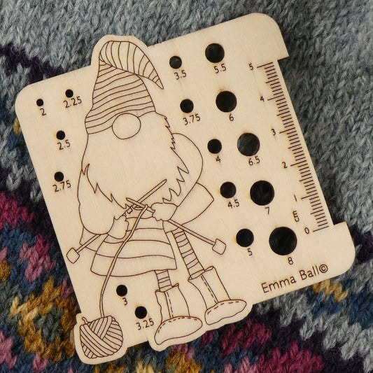 Wooden Needle Gauge Crafting Gnomes