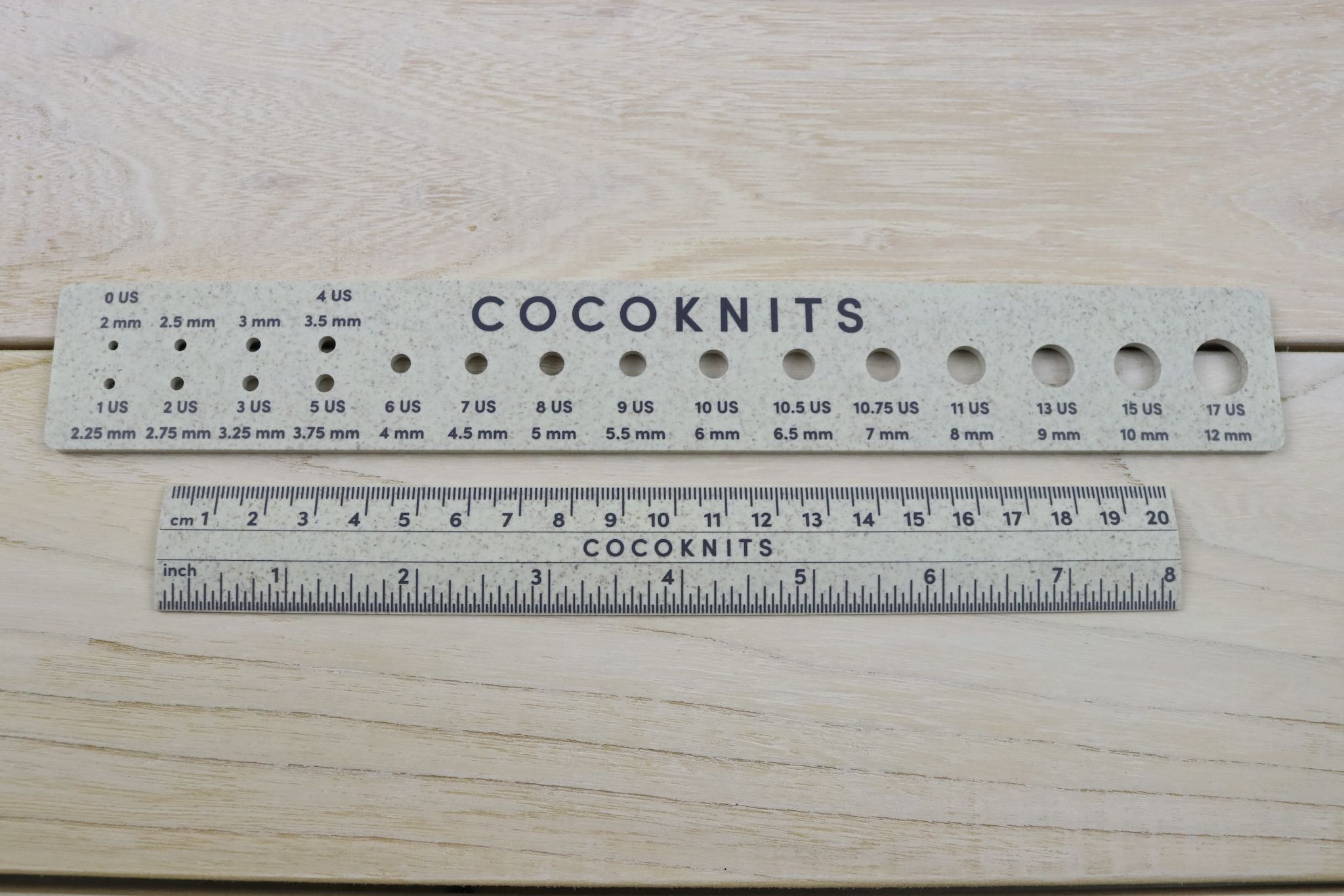 Coco Rio Ruler Cocoknits Ruler & Gauge Set – Unwind Yarn Studio