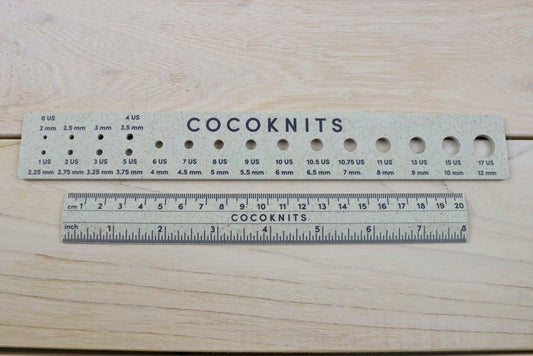 cocoknits ruler and gauge set