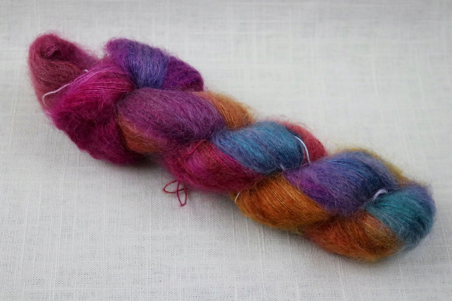 Dragonfly Fibers Faerie Mohair Lace Firecracker