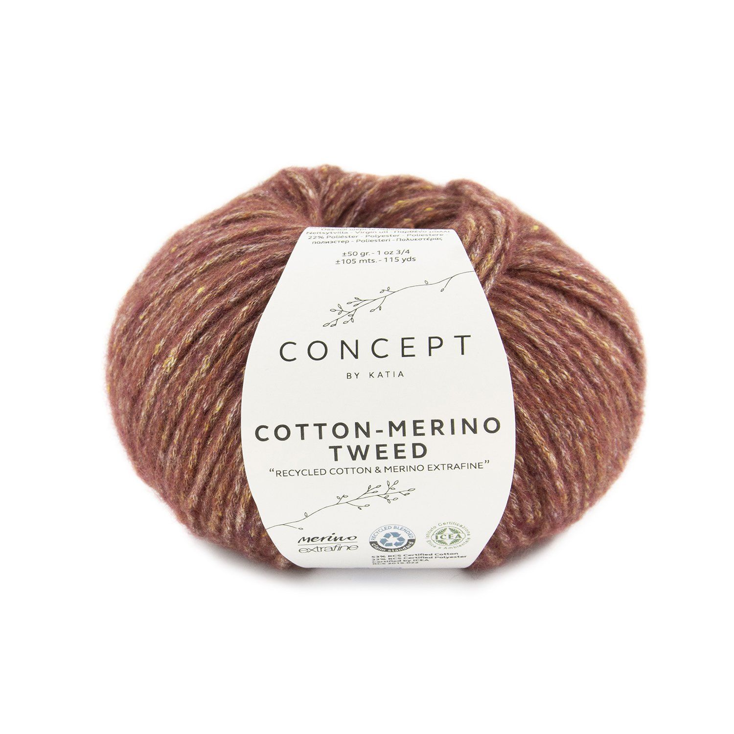 Katia Concept Cotton Merino Tweed 500 Red