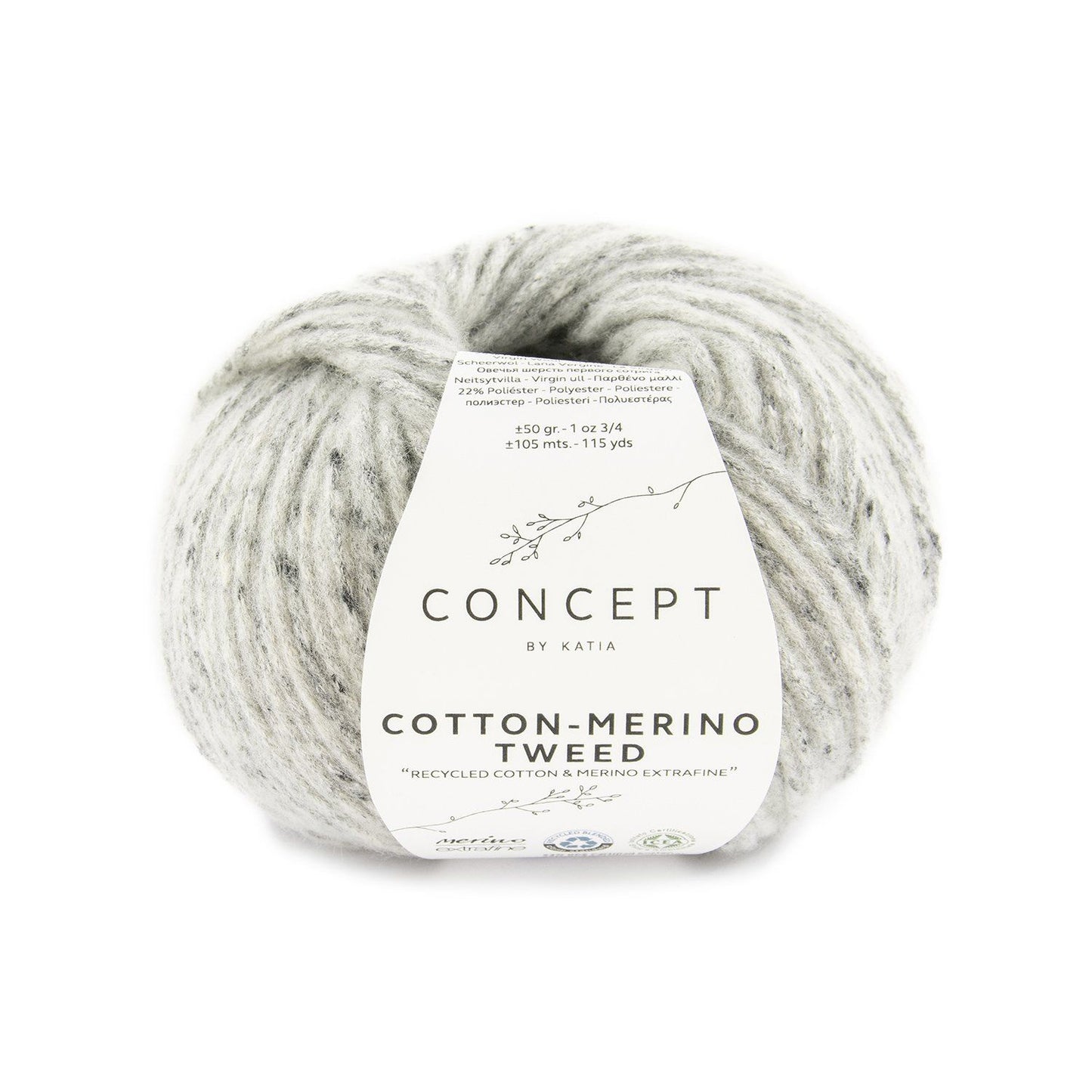 Katia Concept Cotton Merino Tweed 506 Grey