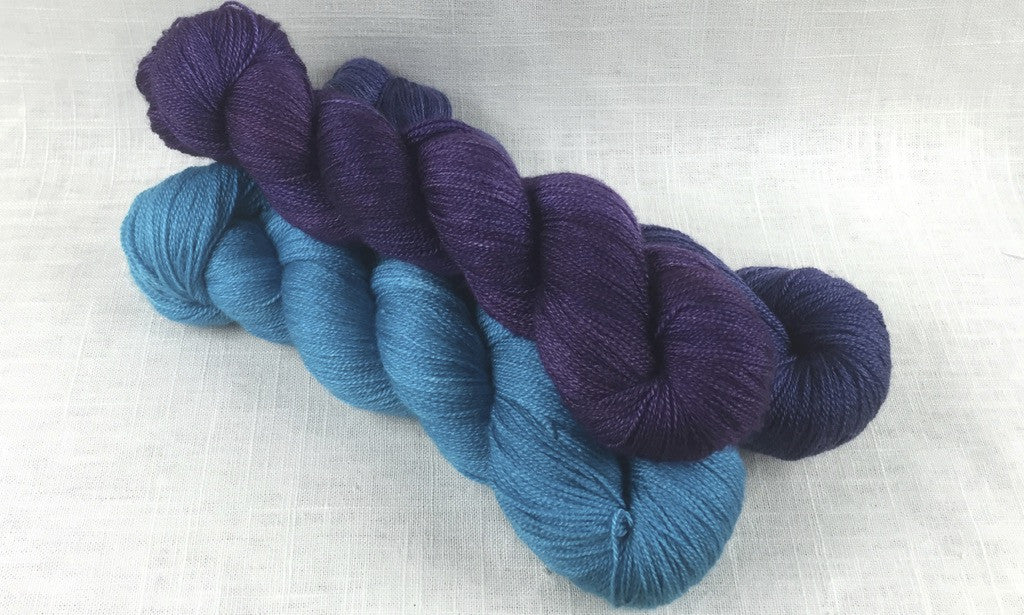 Dragonfly Fibers & Canon Hand Dyes Anais Silk Merino Lace