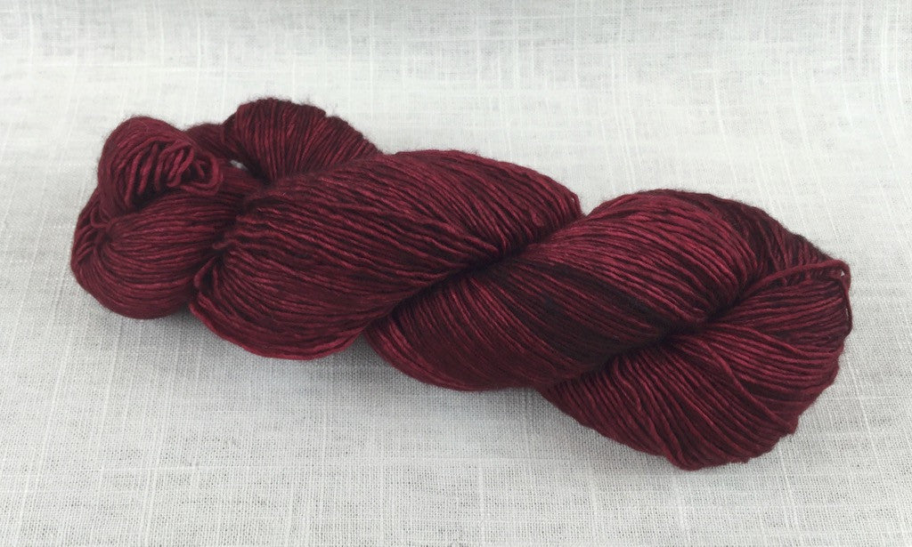 malabrigo mechita single ply fingering MTA033 cereza red